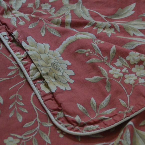 Ralph Lauren Bedding Ralph Lauren Villa Camelia Salmonredtan Queen Duvet Cover 0 Cotton